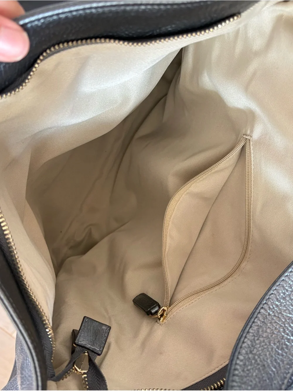 Valentino Metallic Gray Studded Logo Leather Tote